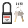 Supplier of Plastic Shackle Safety Padlock 38mm Black Colour in UAE